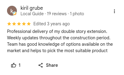 The same review displayed under the name kiril grube